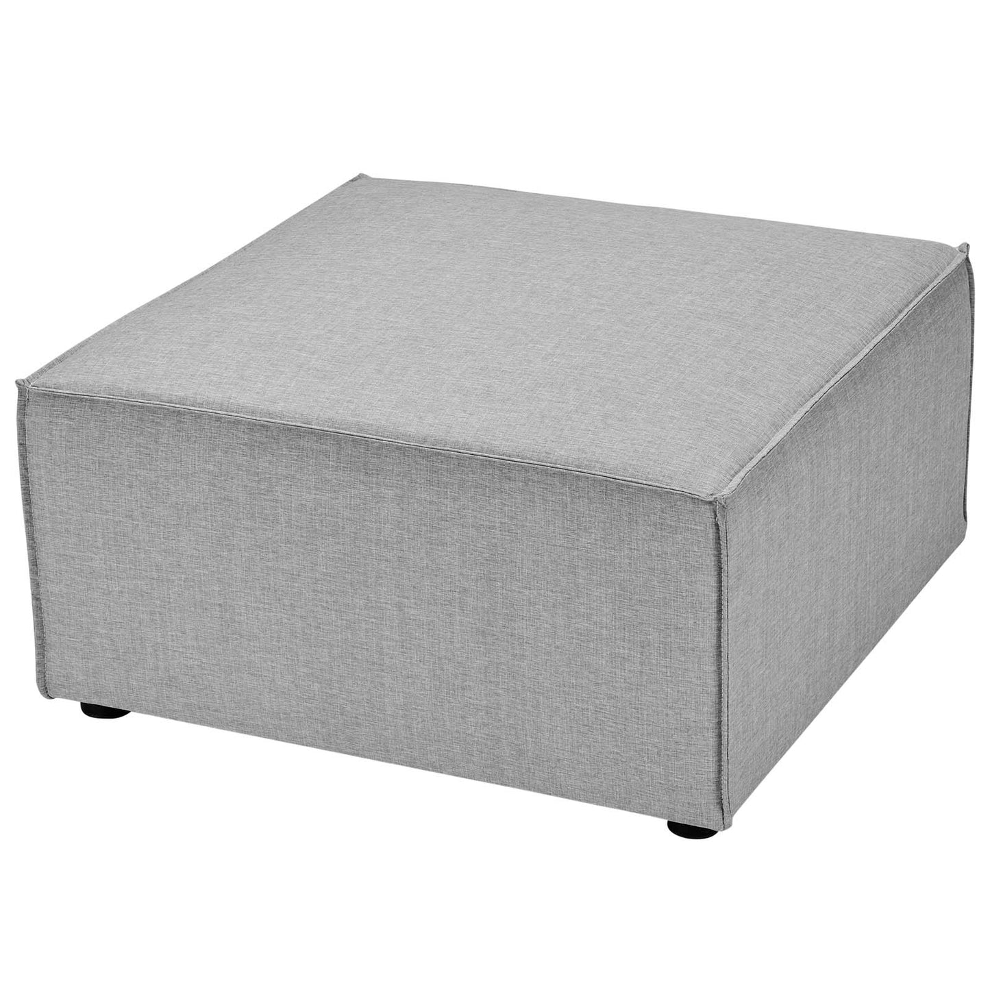 Saybrook Outdoor Patio Upholstered Sectional Sofa Ottoman, Fabric, Grey Gray, 19530