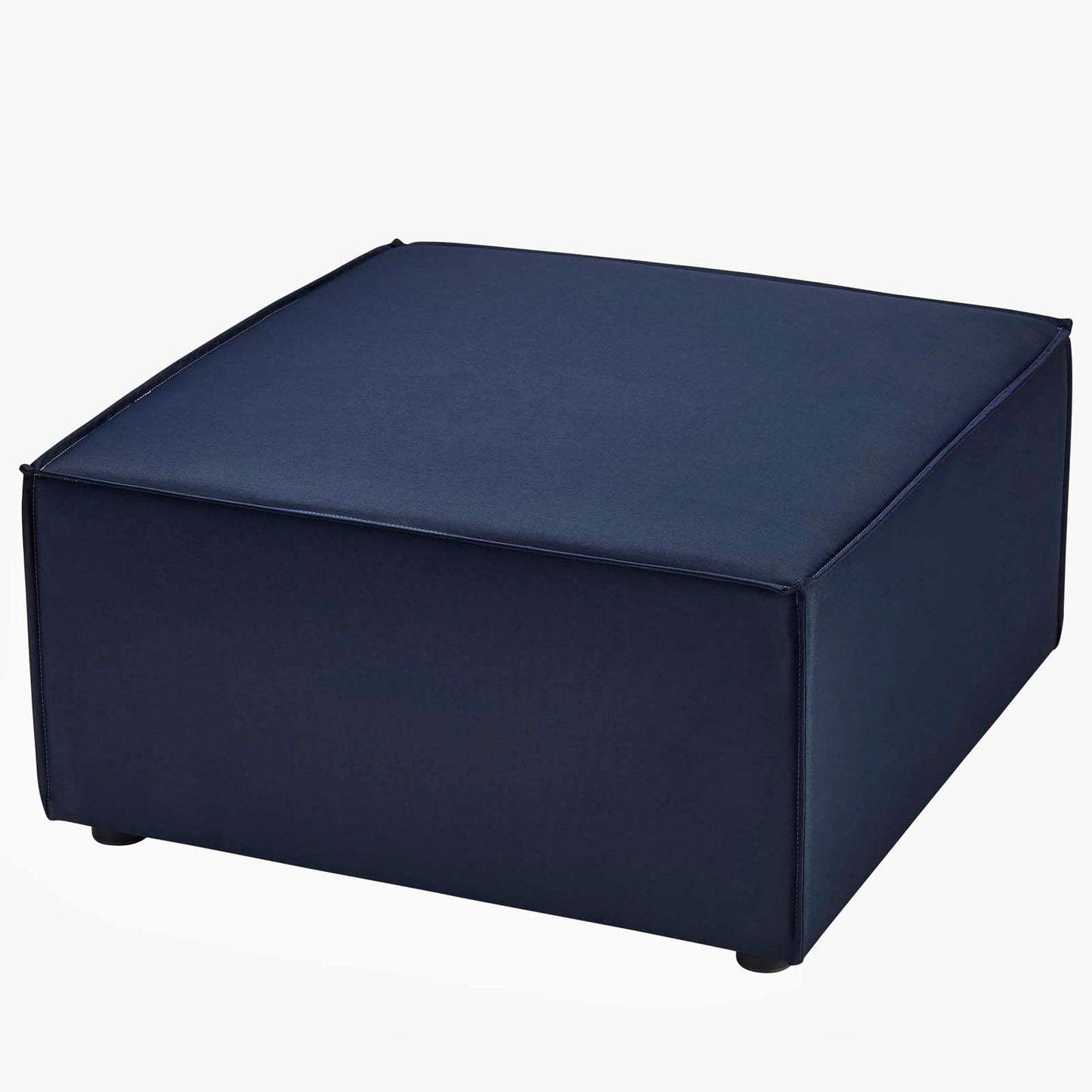 Saybrook Outdoor Patio Upholstered Sectional Sofa Ottoman, Fabric, Blue Navy, 19531