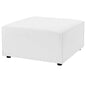 Saybrook Outdoor Patio Upholstered Sectional Sofa Ottoman, Fabric, White, 19533