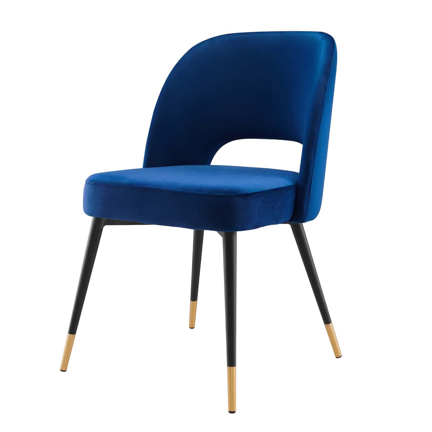Rouse Performance Velvet Dining Side Chair, Velvet, Blue Navy, 19536