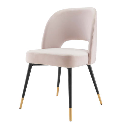 Rouse Performance Velvet Dining Side Chair, Velvet, Pink, 19537