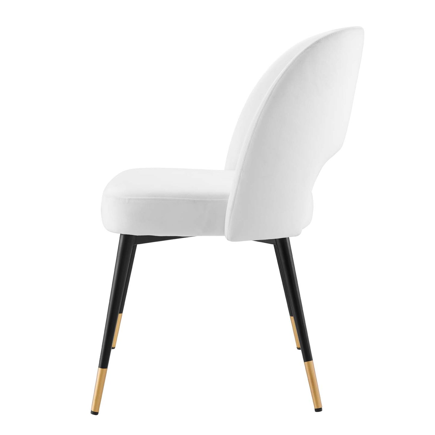 Rouse Performance Velvet Dining Side Chair, Velvet, White, 19538