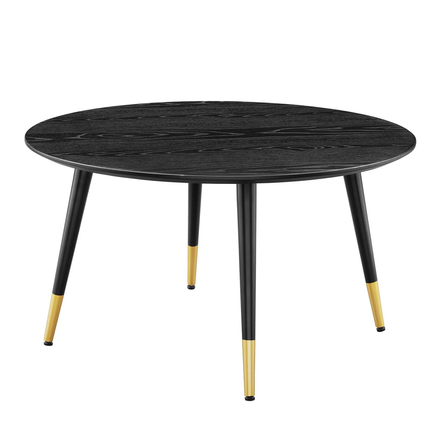 Vigor Round Coffee Table, Wood, Black, 19539