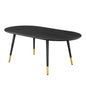Vigor 47" Oval Coffee Table, Wood, Black, 19540
