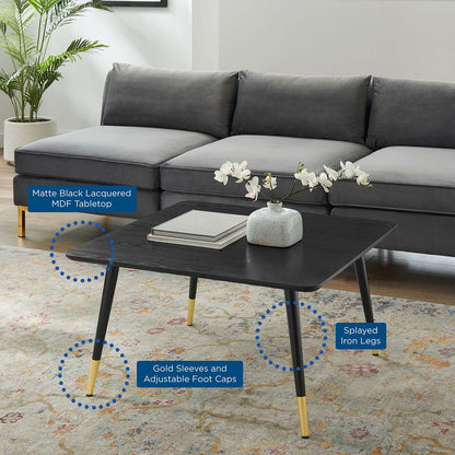 Vigor Square Coffee Table, Wood, Black, 19541