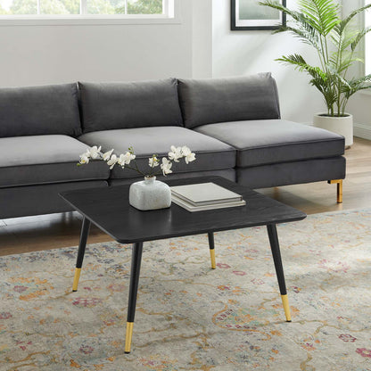 Vigor Square Coffee Table, Wood, Black, 19541