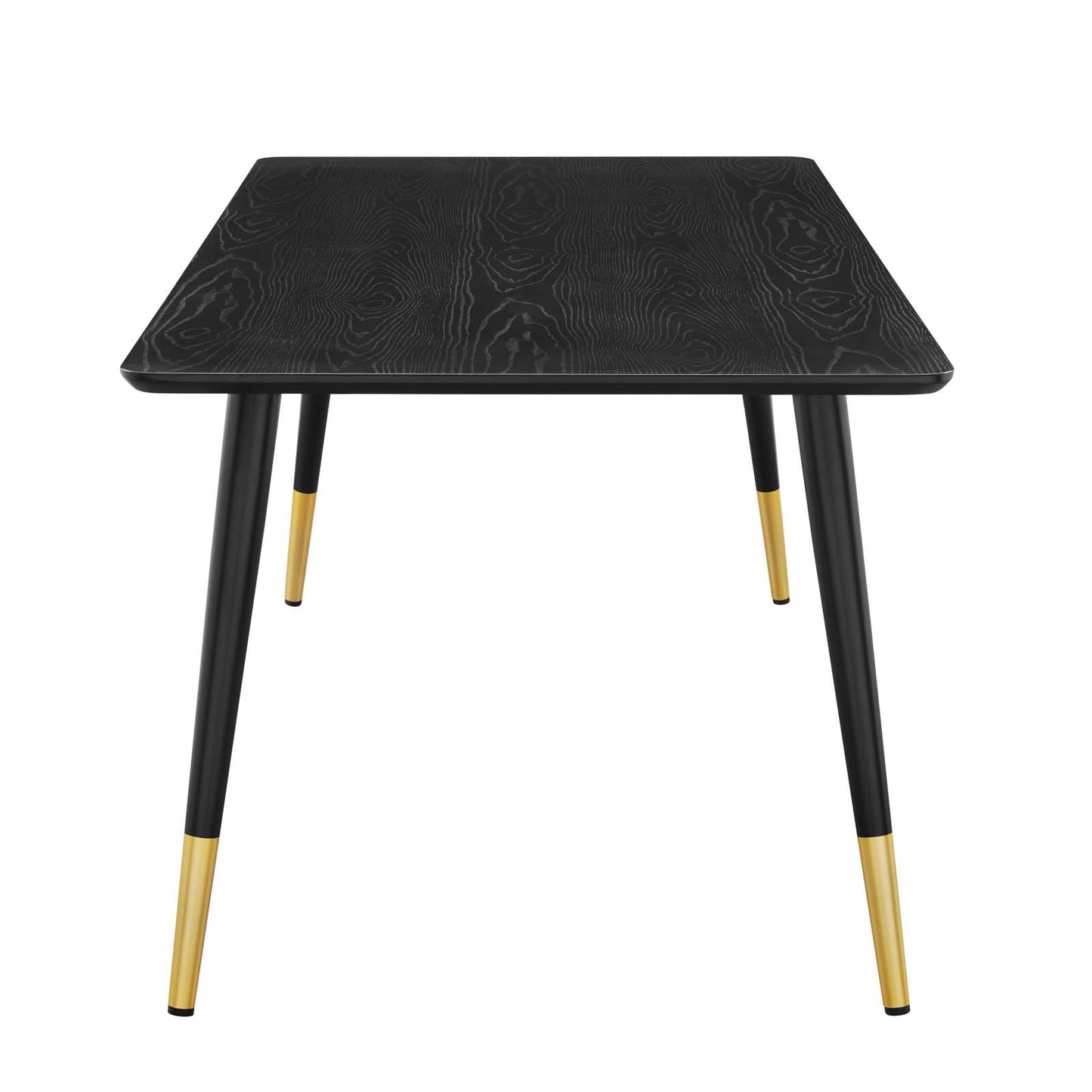 Vigor 71" Rectangular Dining Table, Wood, Black, 19542