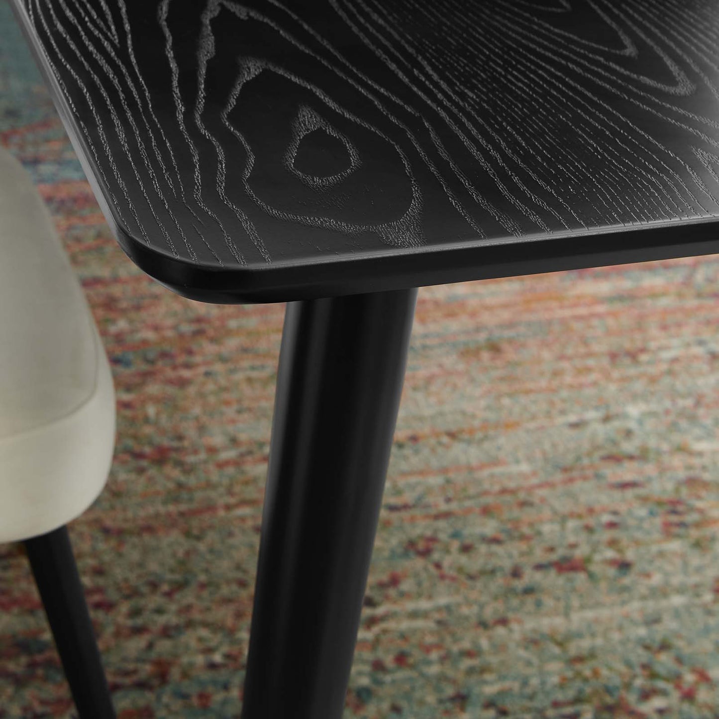 Vigor 71" Rectangular Dining Table, Wood, Black, 19542