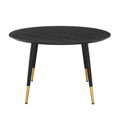 Vigor Round Dining Table, Wood, Black, 19543