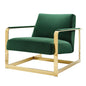 Seg Performance Velvet Accent Chair, Velvet, Metal Steel, Gold Green, 19544