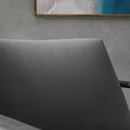 Seg Performance Velvet Accent Chair, Velvet, Metal Steel, Gold Grey Gray, 19545