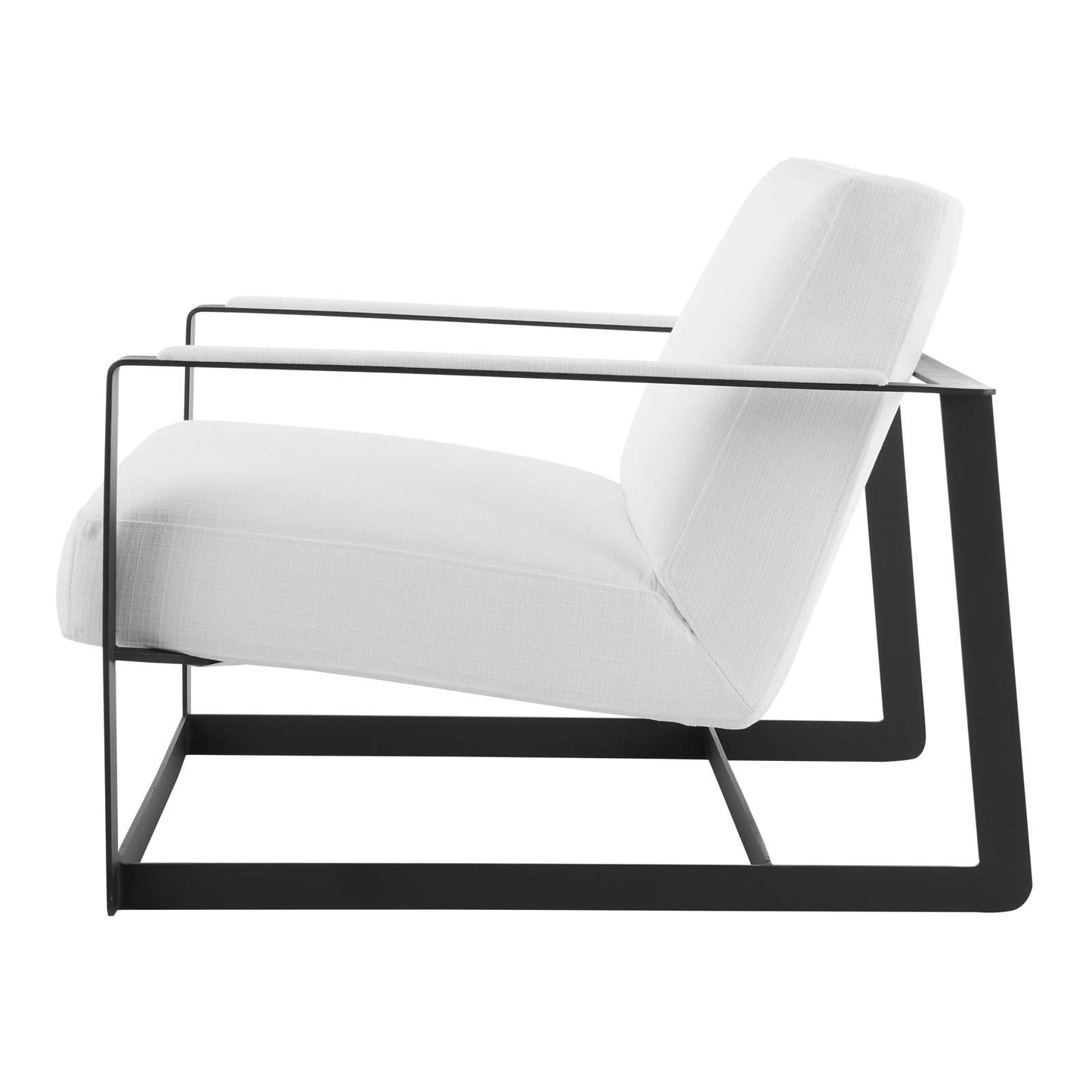 Seg Upholstered Accent Chair, Fabric, Black White, 19549