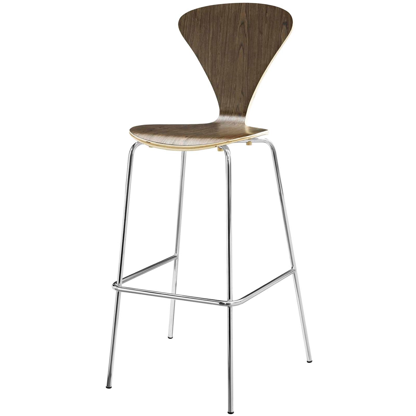Passage Dining Bar Stool Set of 2, Wood, Metal, Brown Walnut, 19566