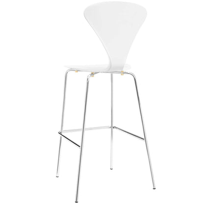 Passage Dining Bar Stool Set of 2, Wood, Metal, White, 19567