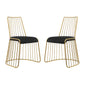 Rivulet Gold Stainless Steel Performance Velvet Dining Chair Set of 2, Velvet, Steel, Gold Black, 19568