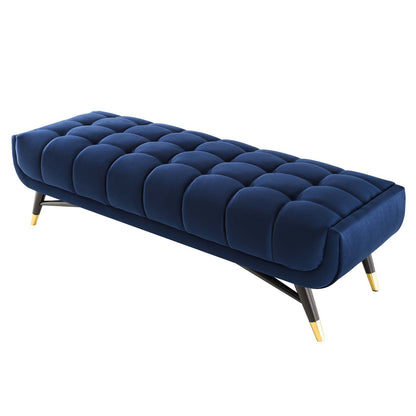 Adept 60" Performance Velvet Bench, Velvet, Dark Blue, 19572