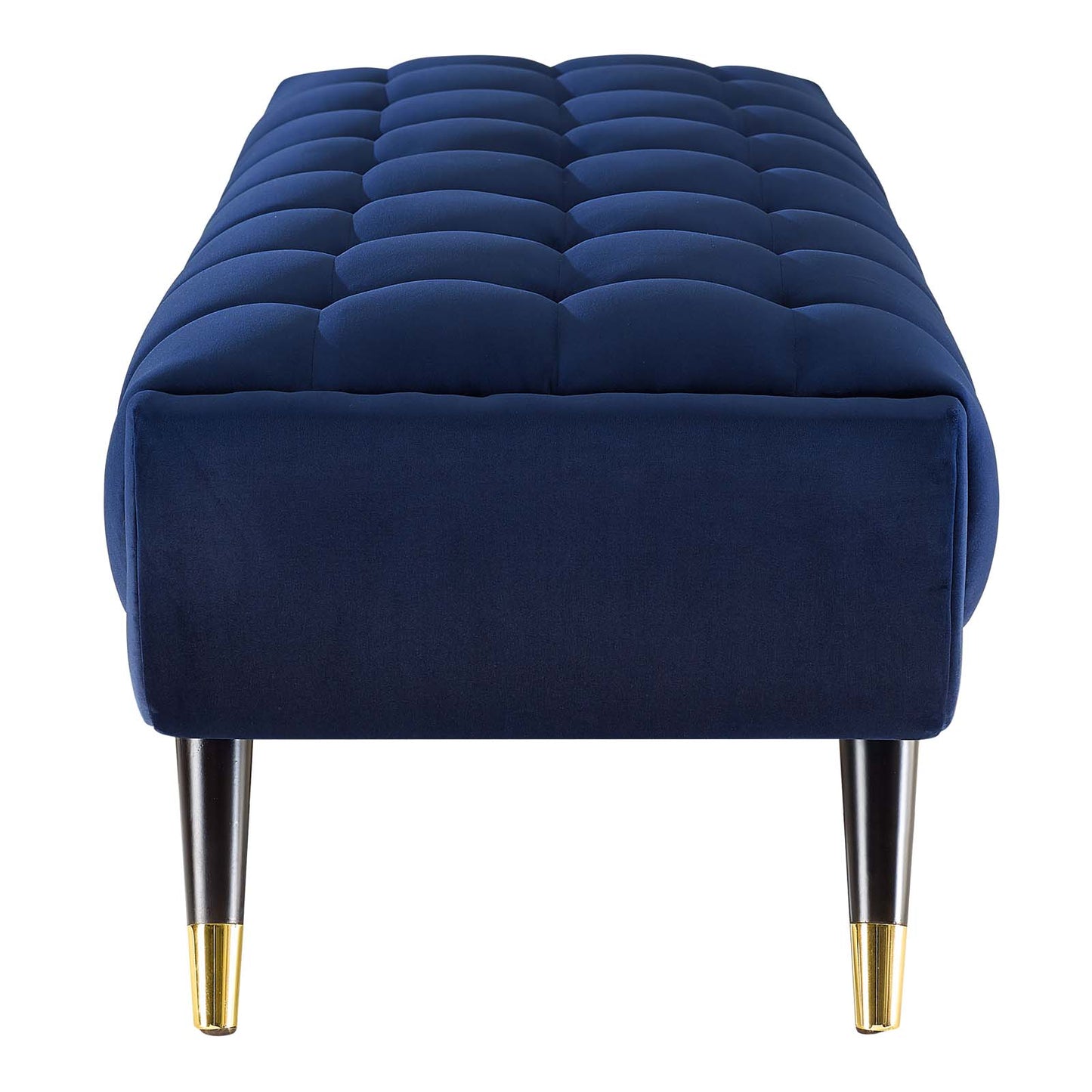 Adept 60" Performance Velvet Bench, Velvet, Dark Blue, 19572