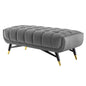 Adept 47.5" Performance Velvet Bench, Velvet, Grey Gray, 19574