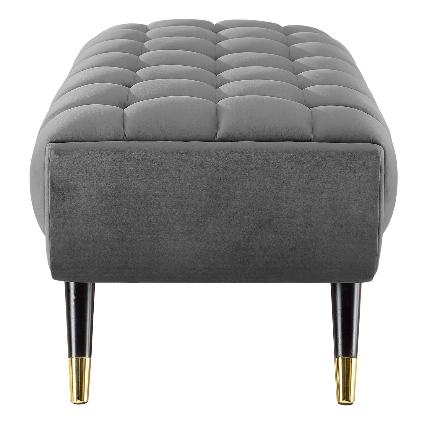 Adept 47.5" Performance Velvet Bench, Velvet, Grey Gray, 19574