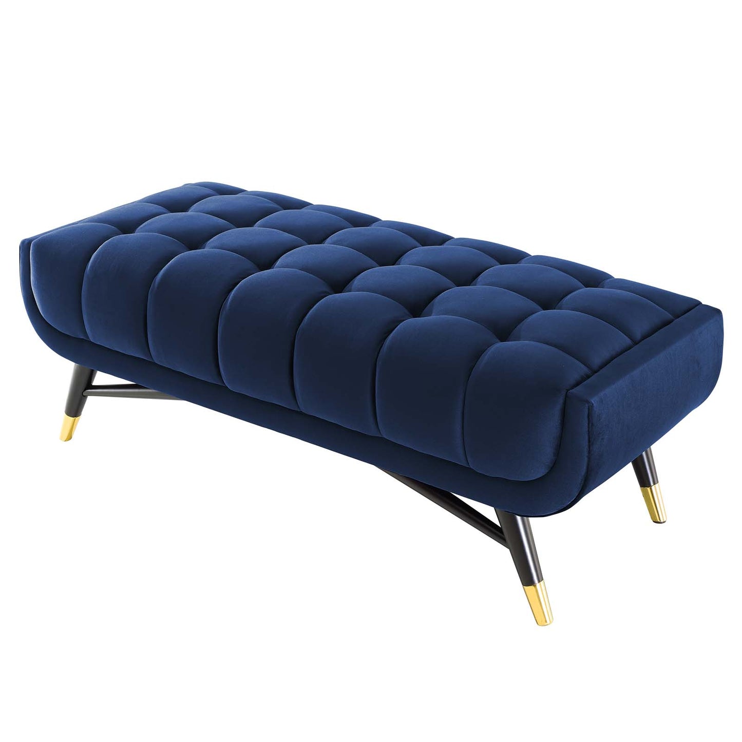 Adept 47.5" Performance Velvet Bench, Velvet, Dark Blue, 19576