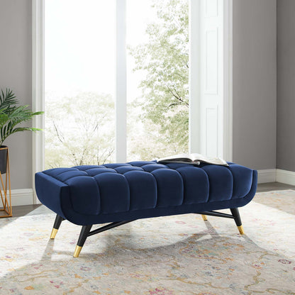 Adept 47.5" Performance Velvet Bench, Velvet, Dark Blue, 19576