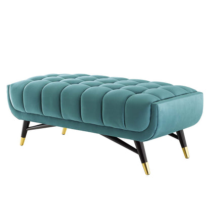Adept 47.5" Performance Velvet Bench, Velvet, Blue, 19577