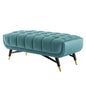 Adept 47.5" Performance Velvet Bench, Velvet, Blue, 19577