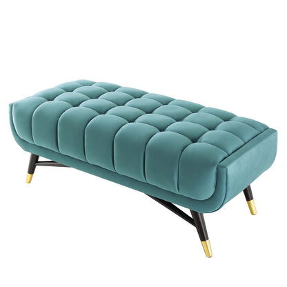 Adept 47.5" Performance Velvet Bench, Velvet, Blue, 19577