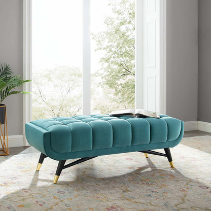 Adept 47.5" Performance Velvet Bench, Velvet, Blue, 19577