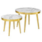Solana Nesting Tables, Artificial Marble, Metal Steel, Gold, 19578