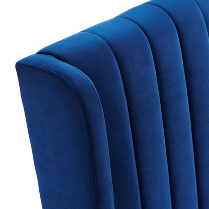 Renew Parsons Performance Velvet Dining Side Chairs - Set of 2, Velvet, Blue Navy, 19581