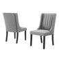 Renew Parsons Fabric Dining Side Chairs - Set of 2, Fabric, Light Grey Gray, 19584