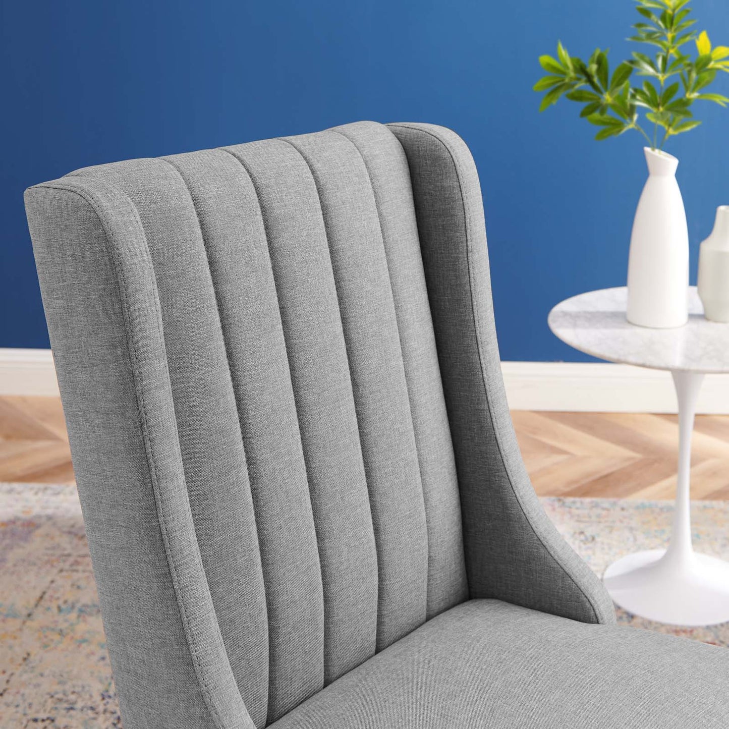 Renew Parsons Fabric Dining Side Chairs - Set of 2, Fabric, Light Grey Gray, 19584