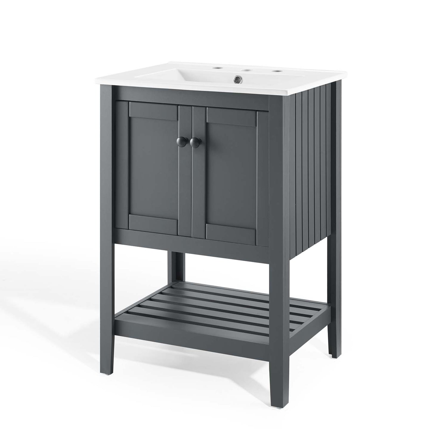 Prestige 24" Bathroom Vanity, Wood, Grey Gray White, 19586
