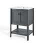 Prestige 24" Bathroom Vanity, Wood, Grey Gray White, 19586