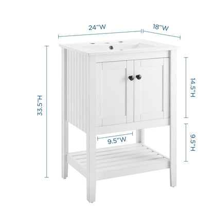 Prestige 24" Bathroom Vanity, Wood, White, 19587