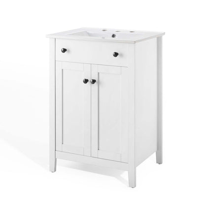 Nantucket 24" Bathroom Vanity, Wood, White, 19591