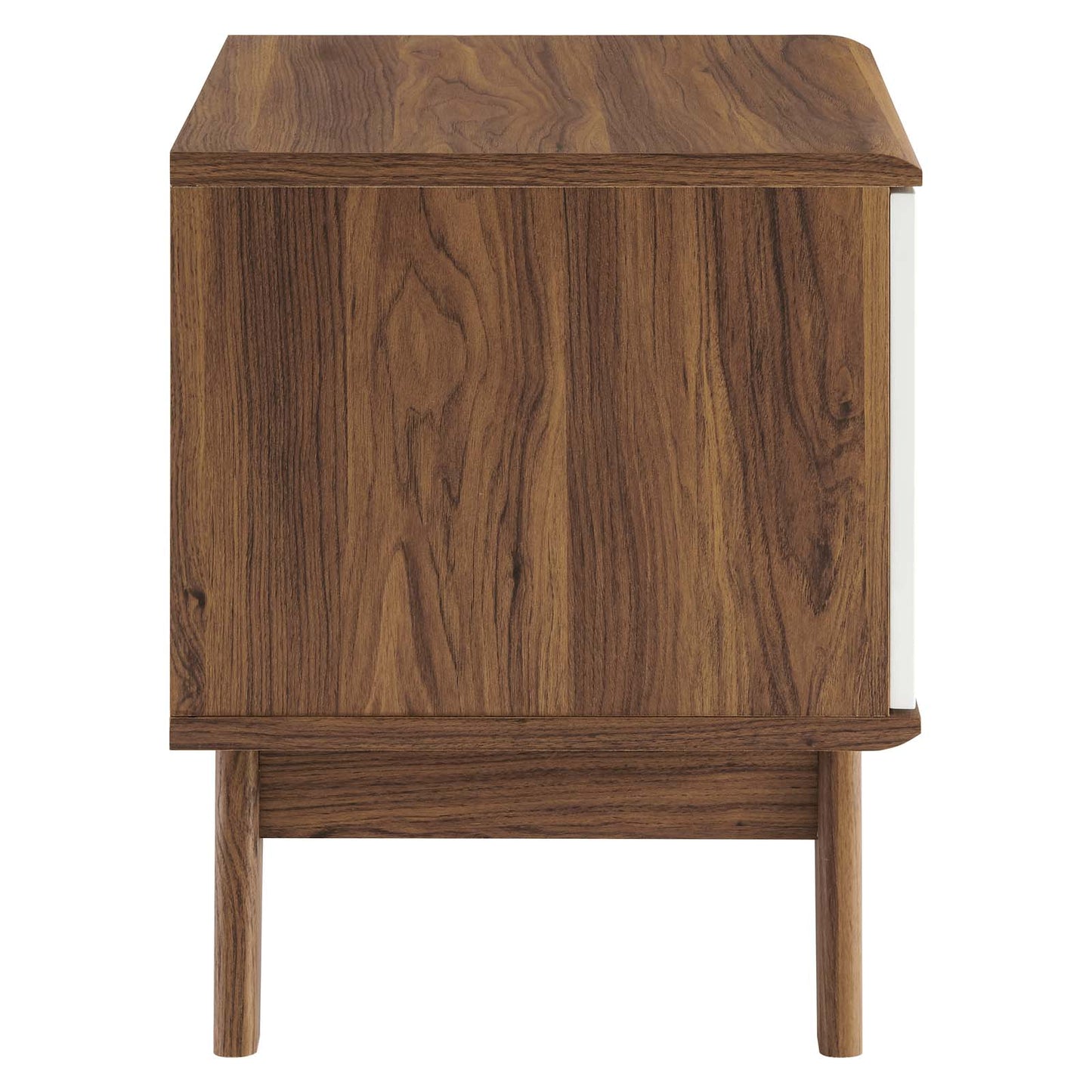 Envision Vinyl Record Display Stand, Wood, Brown Walnut White, 19600