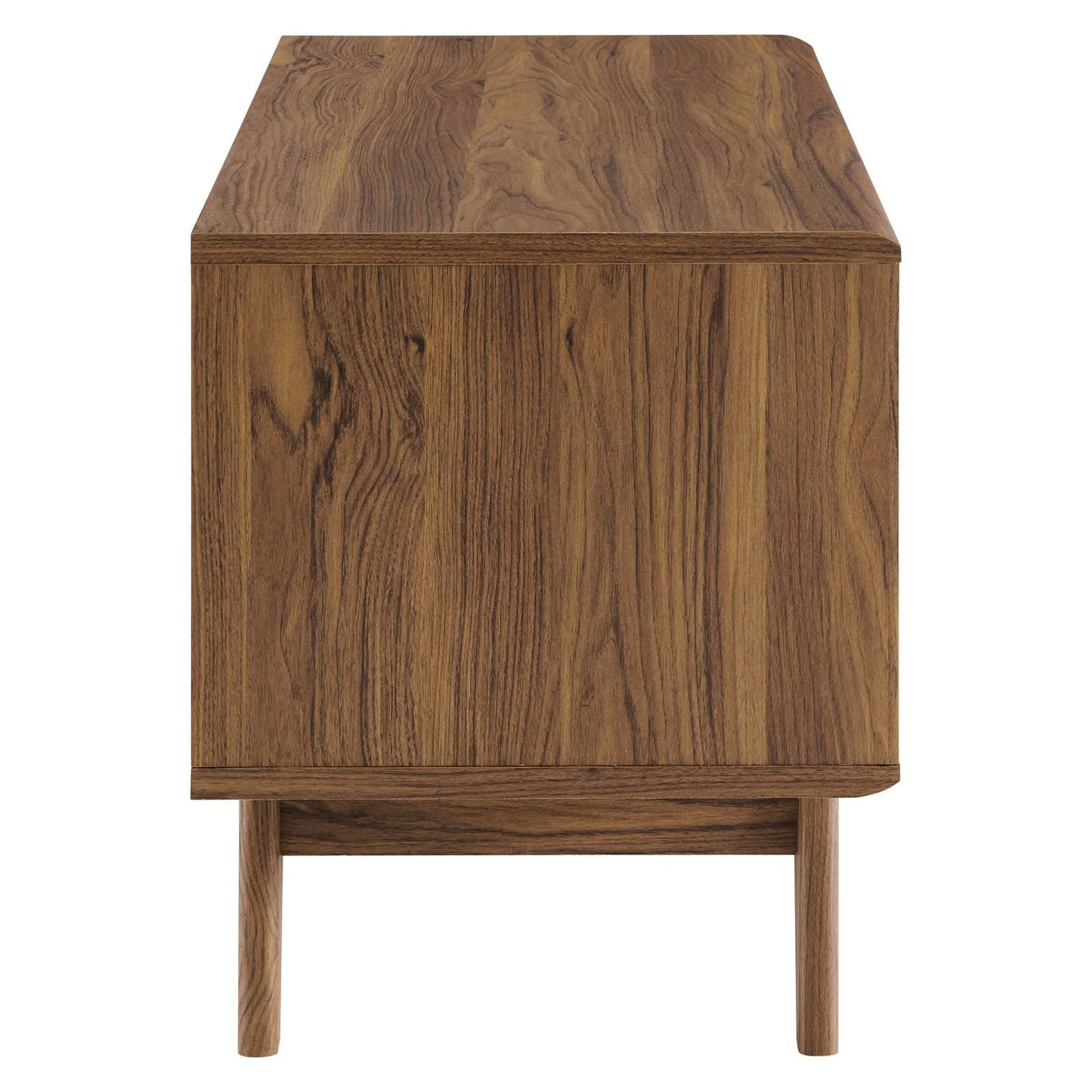 Envision Vinyl Record Display Stand, Wood, Brown Walnut White, 19601