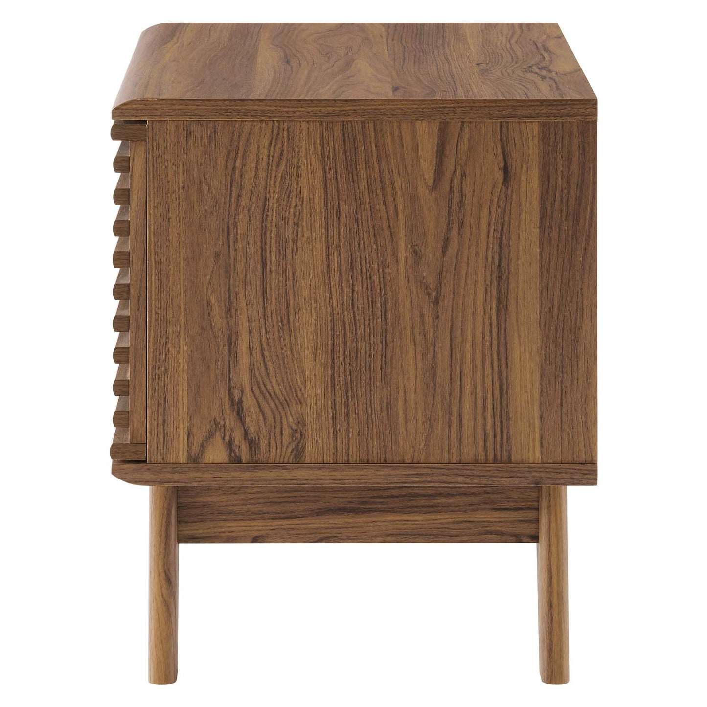 Render Vinyl Record Display Stand, Wood, Brown Walnut, 19602
