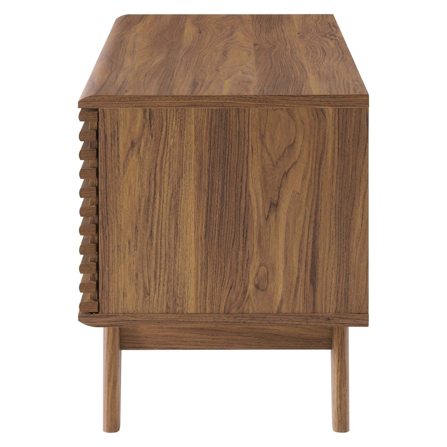 Render Vinyl Record Display Stand, Wood, Brown Walnut, 19603