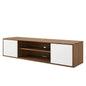 Envision 60" Wall Mount TV Stand, Wood, Brown Walnut White, 19605