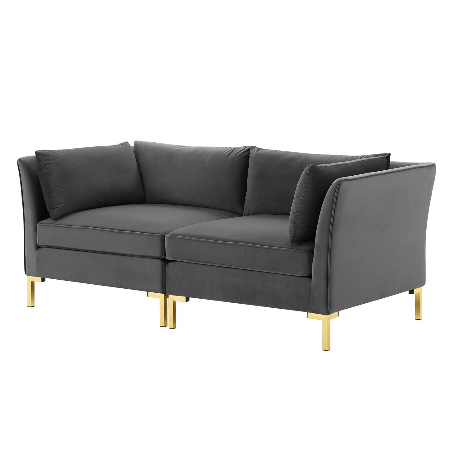 Ardent Performance Velvet Loveseat, Velvet, Grey Gray, 19608