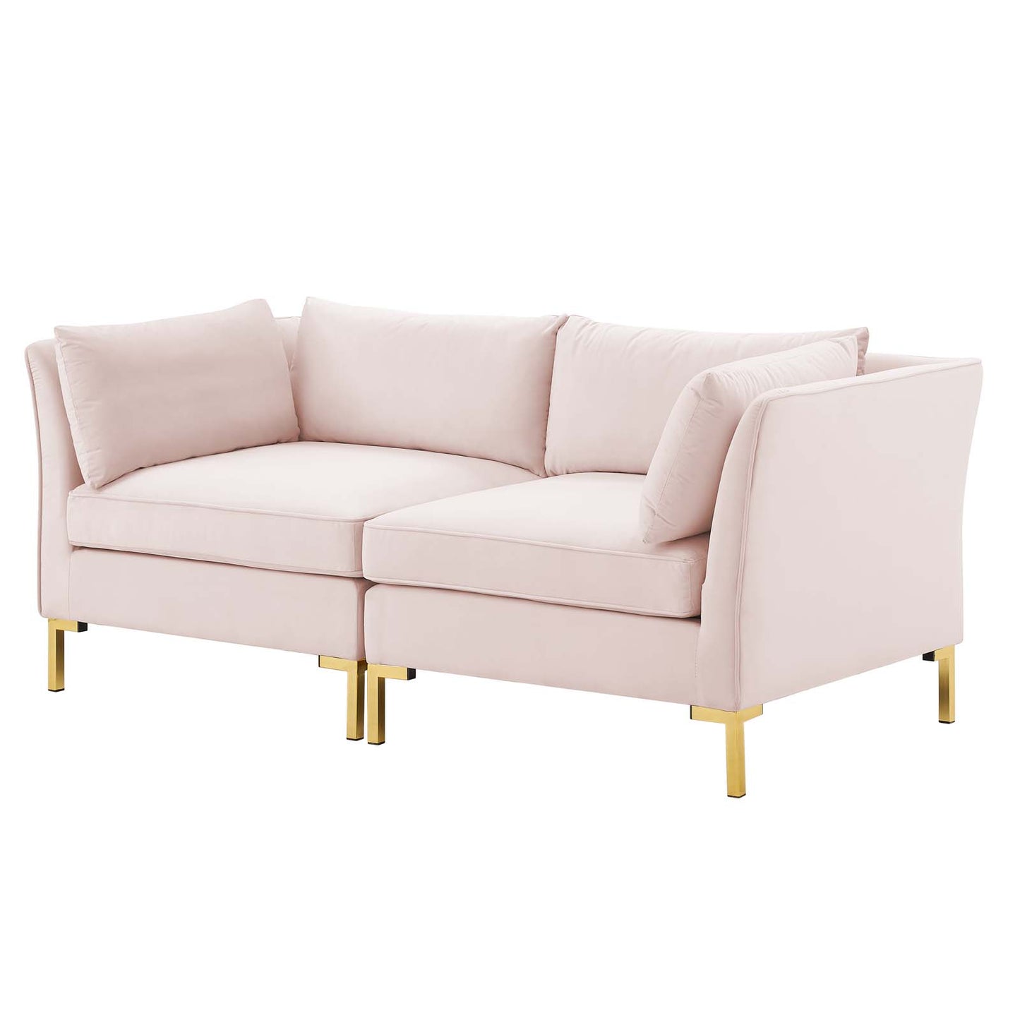 Ardent Performance Velvet Loveseat, Velvet, Pink, 19610