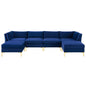Ardent 6-Piece Performance Velvet Sectional Sofa, Velvet, Blue Navy, 19618