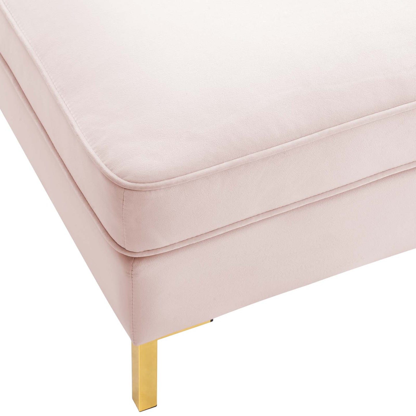 Ardent 6-Piece Performance Velvet Sectional Sofa, Velvet, Pink, 19619