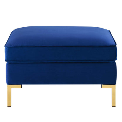 Ardent 7-Piece Performance Velvet Sectional Sofa, Velvet, Blue Navy, 19636