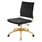 Jive Armless Mid Back Performance Velvet Office Chair, Velvet, Black, 19641