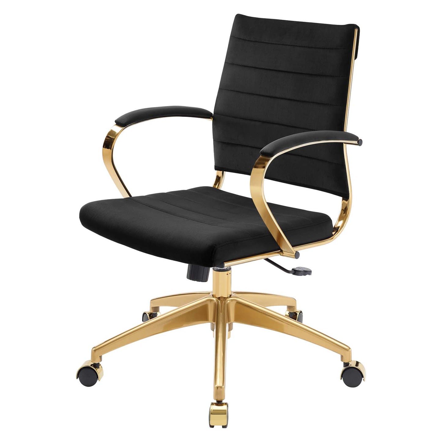 Jive Mid Back Performance Velvet Office Chair, Velvet, Black, 19645