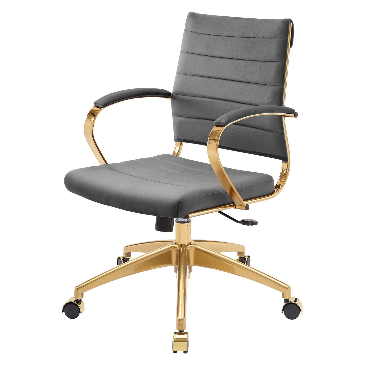 Jive Mid Back Performance Velvet Office Chair, Velvet, Grey Gray, 19646